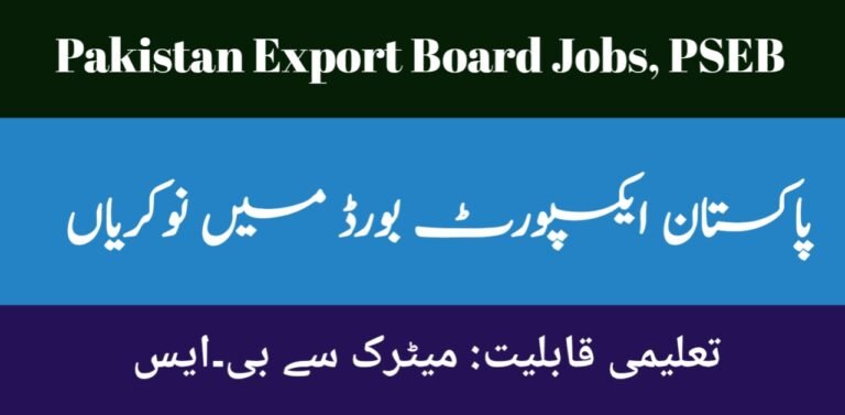 PSEB, Pakistan Software Export Board (PSEB) Jobs 2024