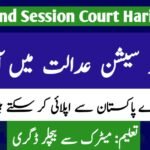 District and Session Court Haripur Jobs 2024