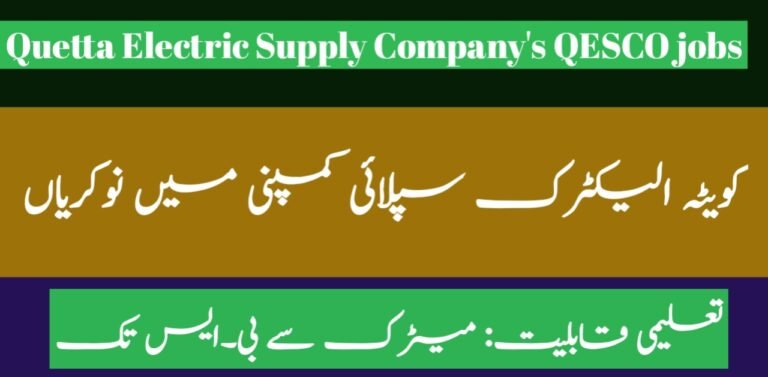 Quetta Electric Supply Company's QESCO jobs for 2024